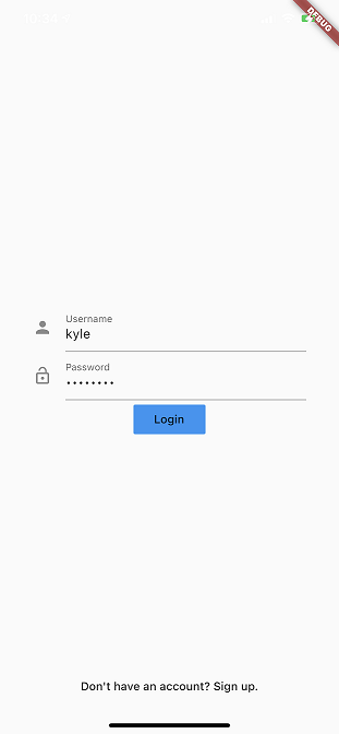 Flutter Login Screen