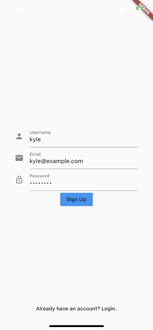 Flutter Sign-in