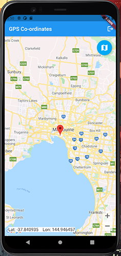 Android Emulator map screen